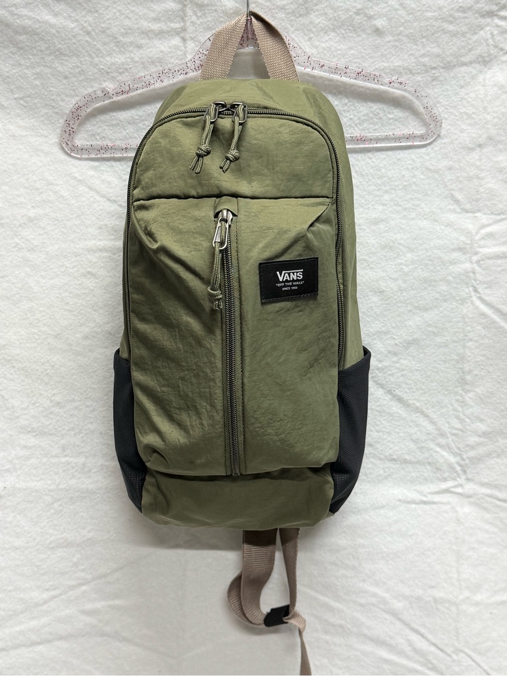 Vans Olive Green Single-Strap Sling Backpack